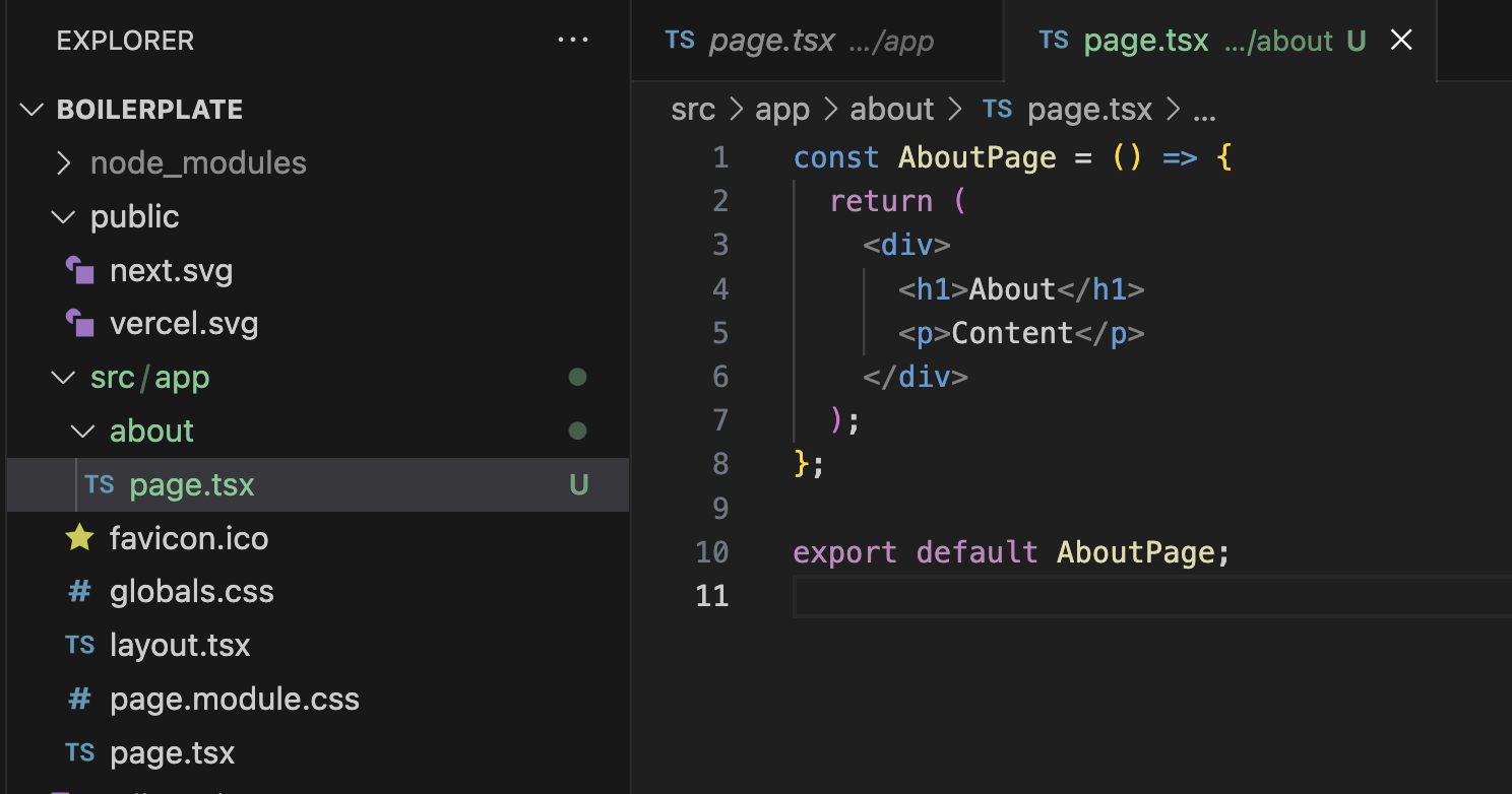 About page