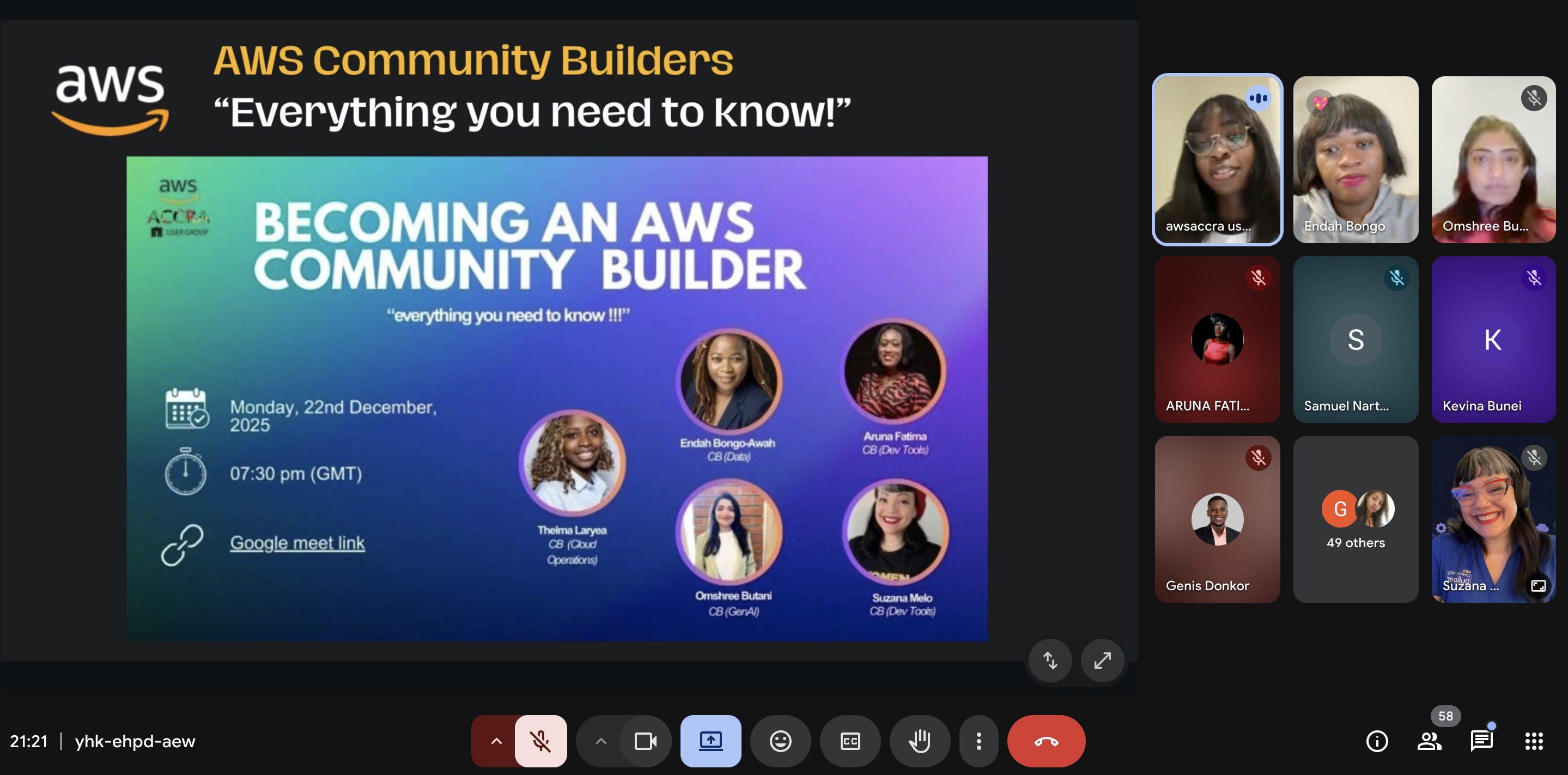 AWS Community Builders Africa session