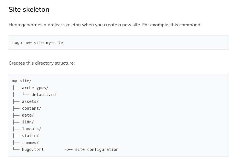 Hugo site skeleton