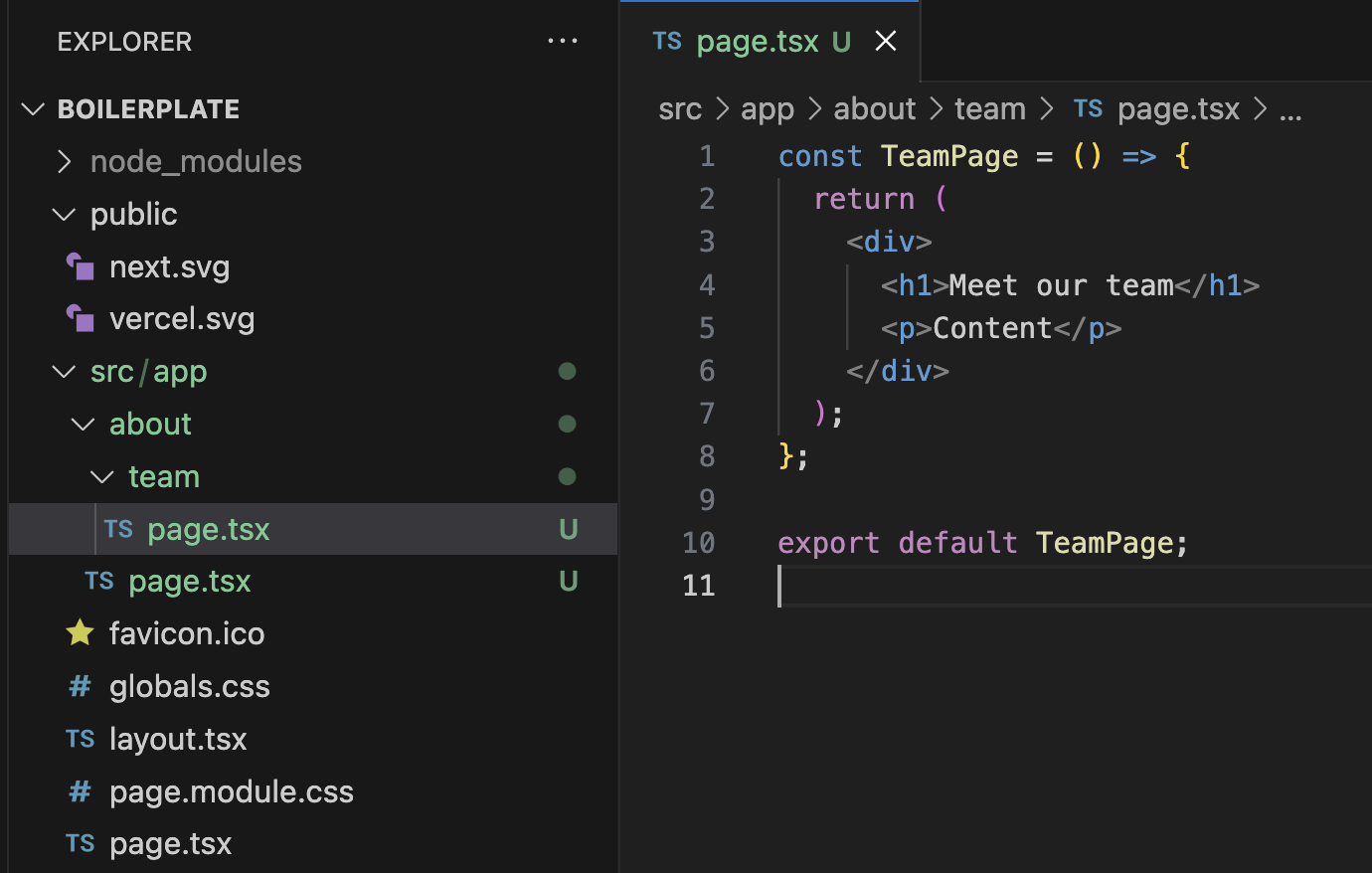 Nested route